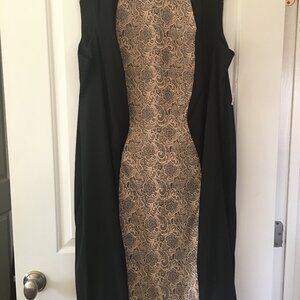 Black and Gold Dressbarn Collection Sleeveless Dress